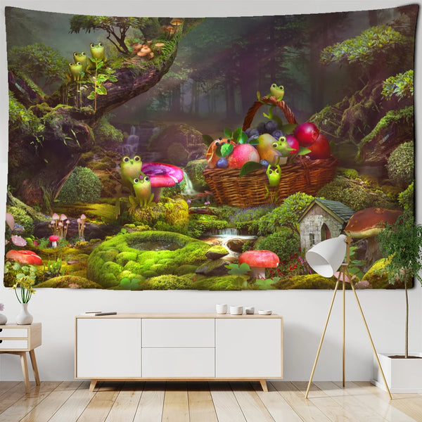 Forest Frog Art Tapestry-ToShay.org