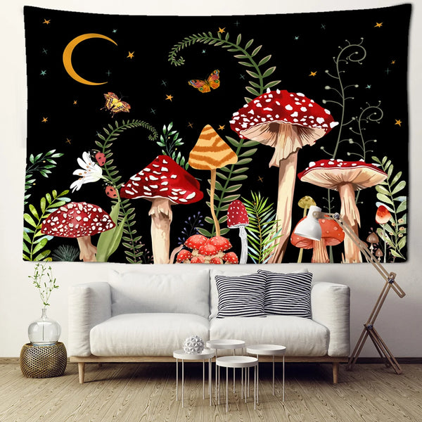 Mushroom Forest Tapestry-ToShay.org