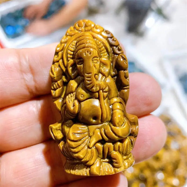 Yellow Tiger Eye Ganesha-ToShay.org