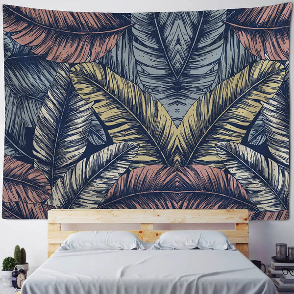 Tropical Plant Leaf Tapestry-ToShay.org