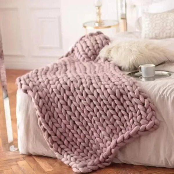 Knitted Throw Blanket-ToShay.org