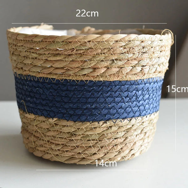 Straw Pot Plant Basket-ToShay.org