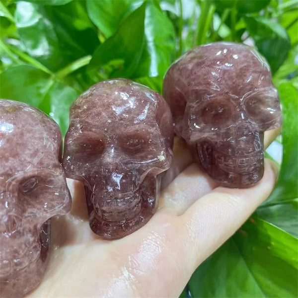 Red Strawberry Quartz Skull-ToShay.org