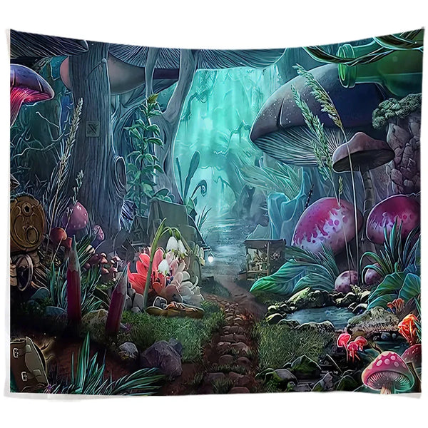 Mushroom Art Tapestry-ToShay.org