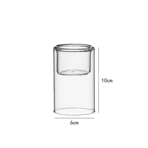 Clear Glass Candle Holders-ToShay.org