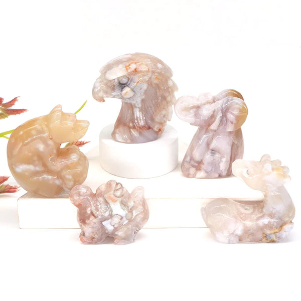 Pink Blossom Agate Animals-ToShay.org