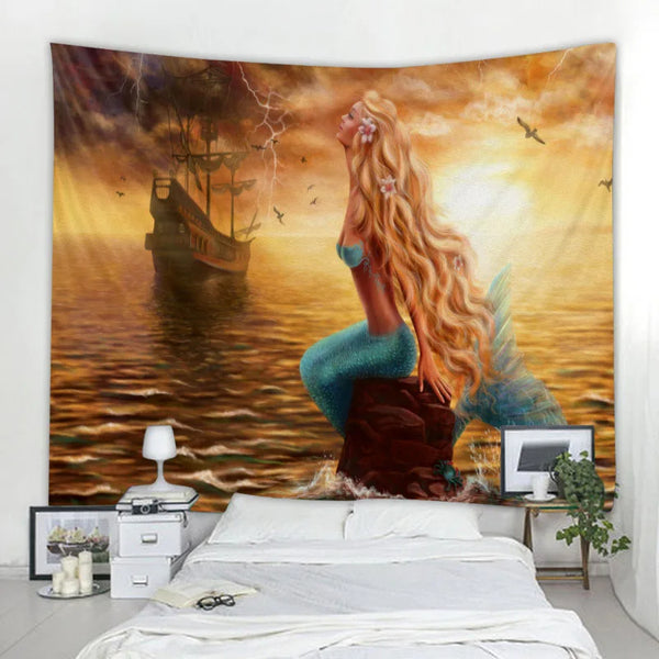 Mermaid Art Tapestry-ToShay.org