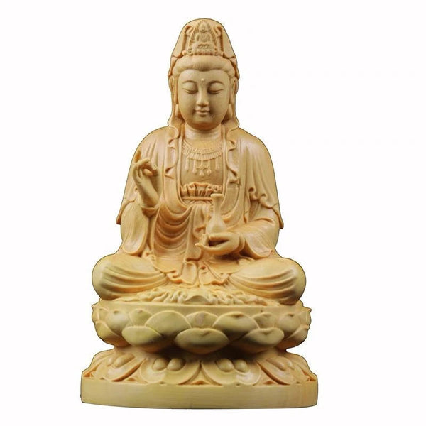 Wood Guanyin Bodhisattva-ToShay.org