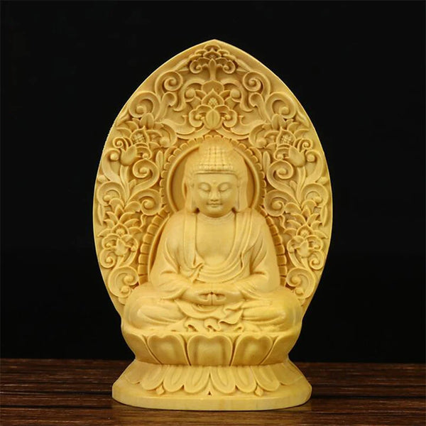 Wood Guan Yin Buddha-ToShay.org