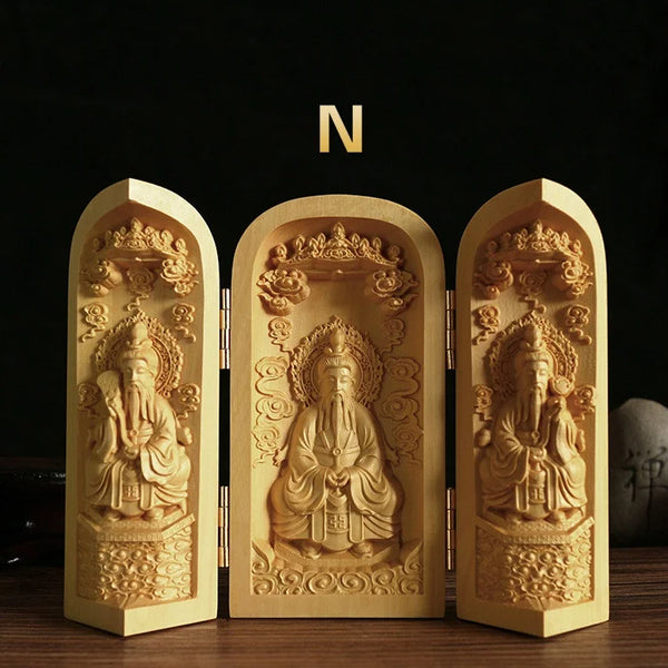 Wood Guanyin Buddha Box-ToShay.org