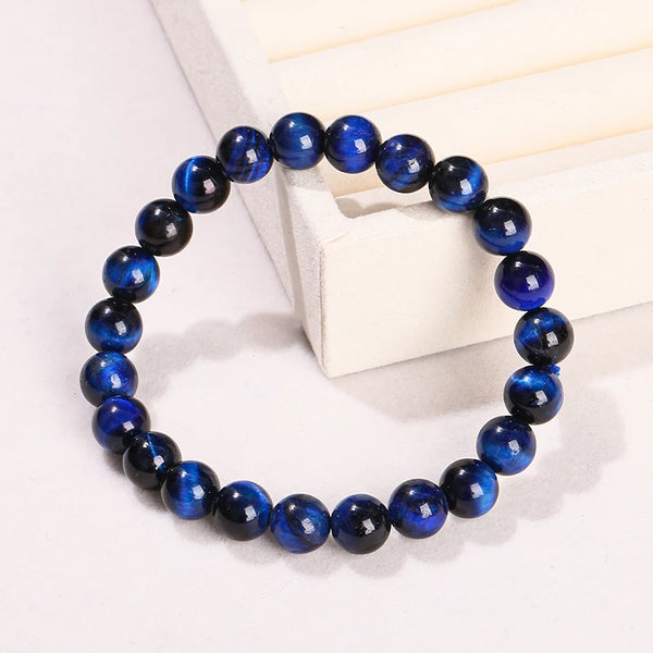 Blue Tiger Eye Bead Bracelet-ToShay.org