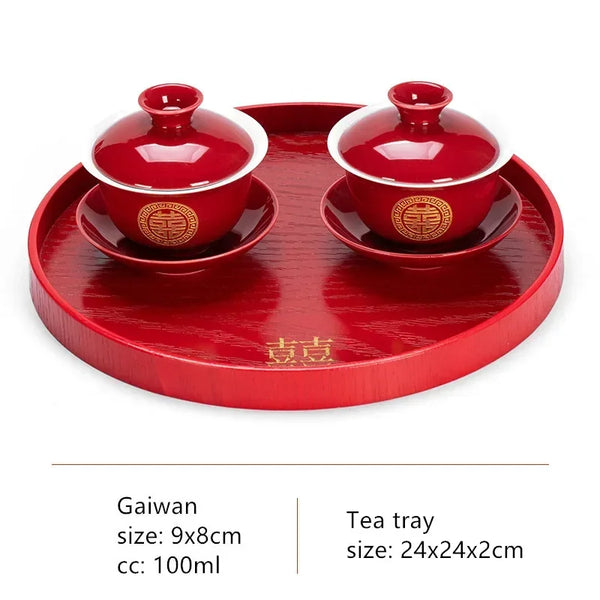 Red Ceramic Tea Sets-ToShay.org