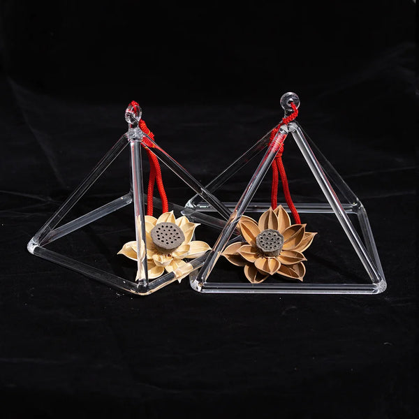 Clear Crystal Singing Pyramid-ToShay.org