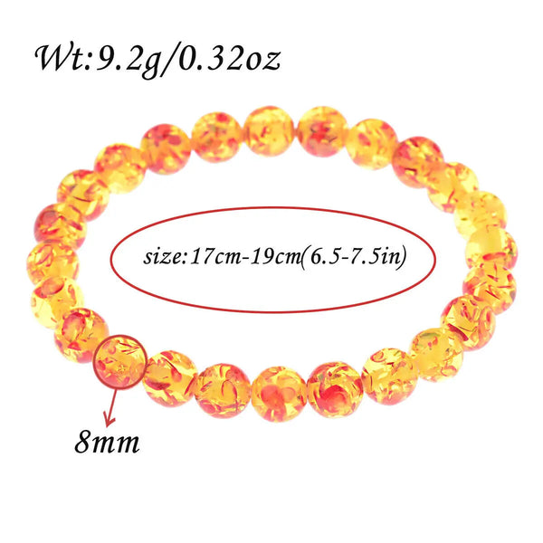 Yellow Amber Bead Bracelet-ToShay.org