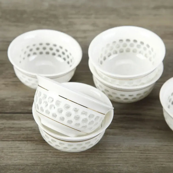 White Ceramic Teacup Sets-ToShay.org