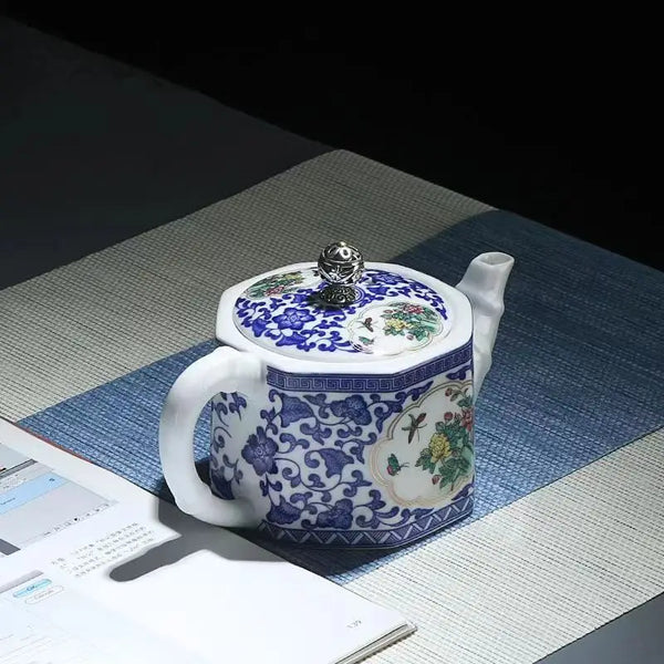 Blue White Porcelain Teapot-ToShay.org