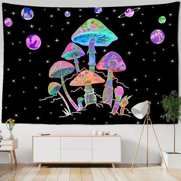 Mushroom Art Tapestry-ToShay.org