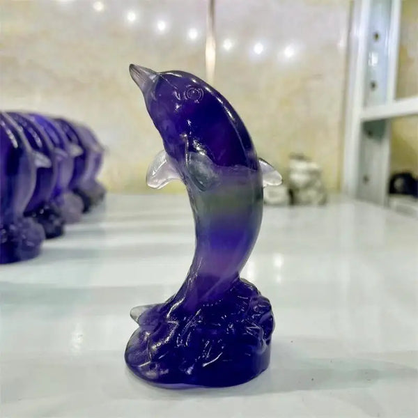 Purple Fluorite Dolphin-ToShay.org