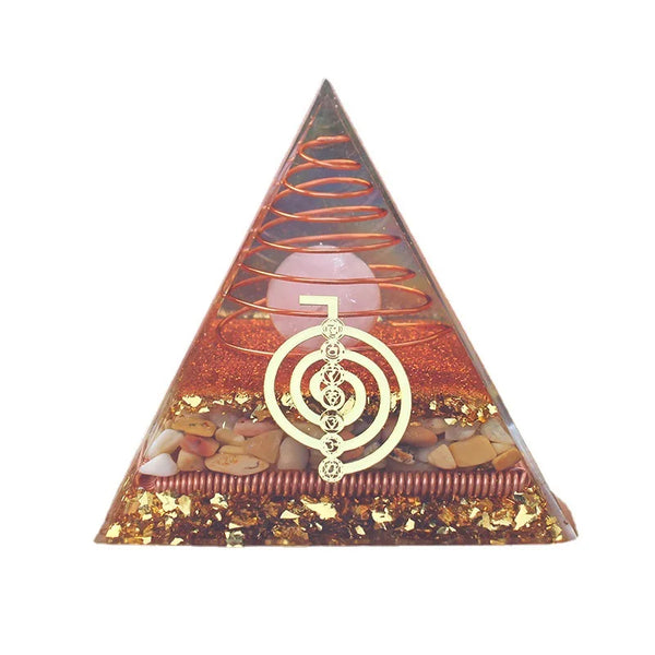 Energy Pink Crystal Orgonite Pyramid-ToShay.org