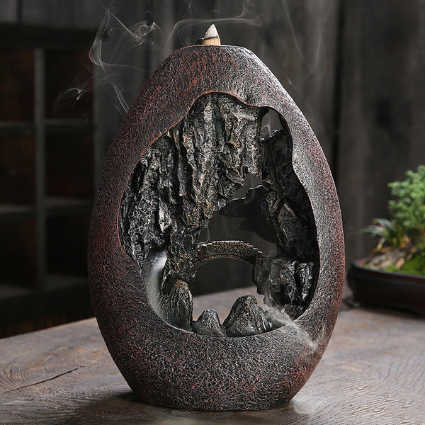 Mountain Waterfall Incense Burner-ToShay.org