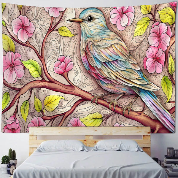 Garden Bird Art Tapestry-ToShay.org