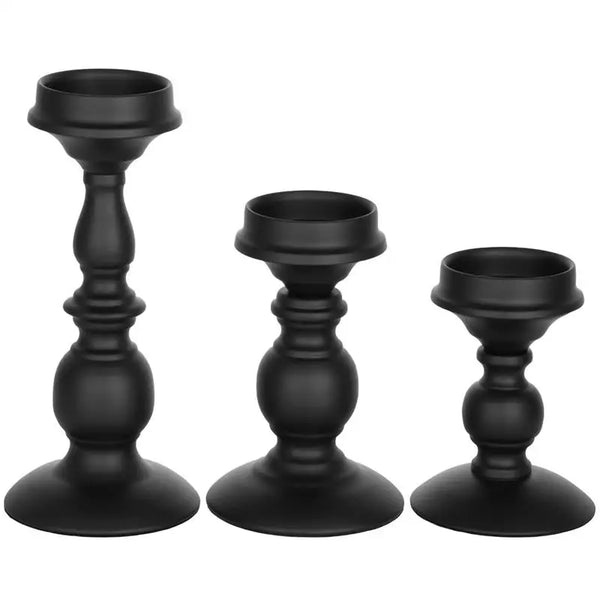 Black Iron Candle Stands-ToShay.org