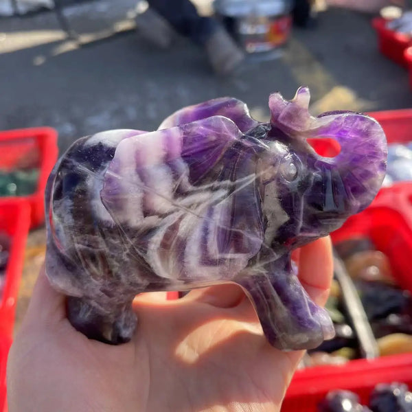 Purple Dream Amethyst Elephant-ToShay.org