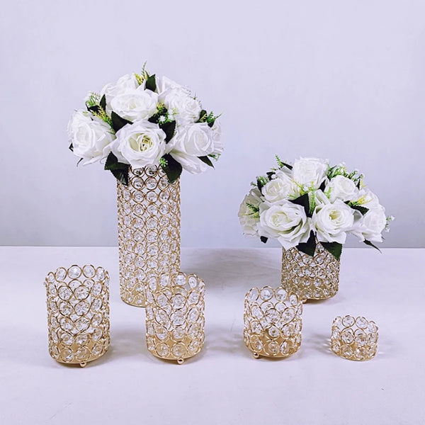 Crystal Bead Flower Vase-ToShay.org