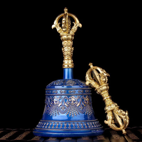 Blue Vajra Hand Bell-ToShay.org