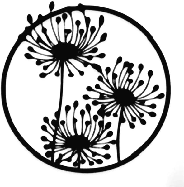 Black Flower Wall Art-ToShay.org