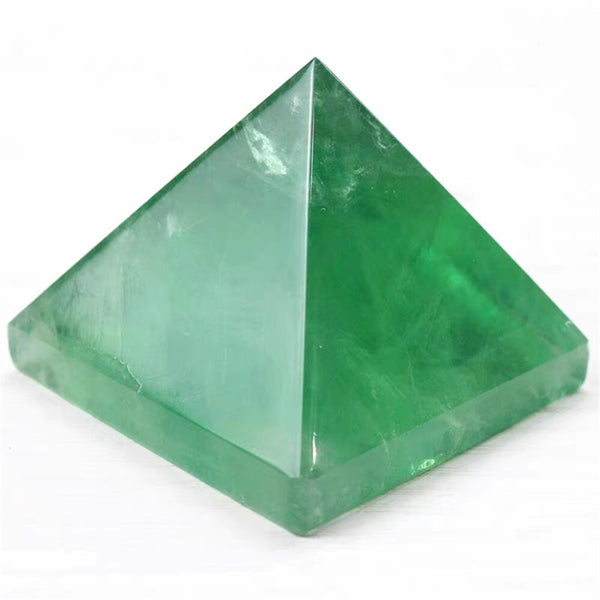 Green Fluorite Quartz Pyramid-ToShay.org