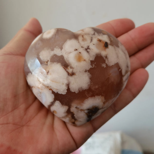 Cherry Blossom Agate Heart-ToShay.org