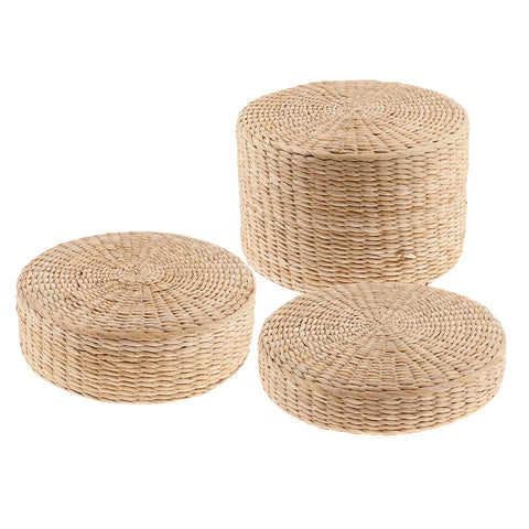 Straw Floor Pouf-ToShay.org