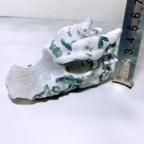 Green Moss Agate Dragon Head-ToShay.org