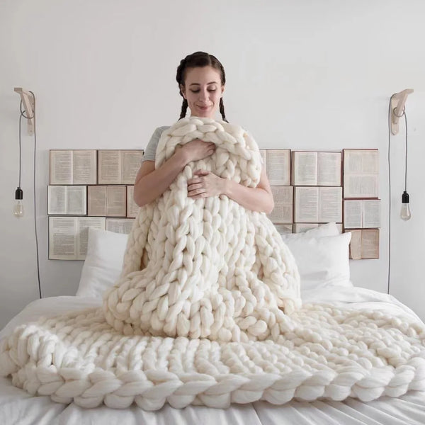 Knitted Throw Blanket-ToShay.org