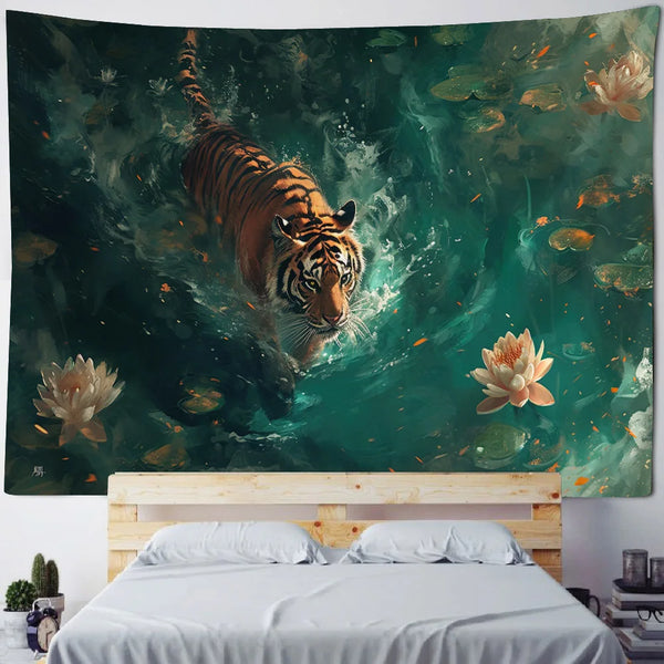 Tiger Art Tapestry-ToShay.org