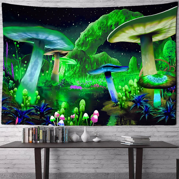 Mushroom Forest Tapestry-ToShay.org