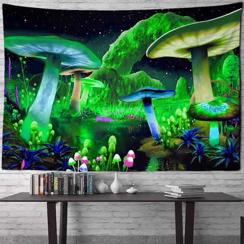 Mushroom Forest Tapestry-ToShay.org