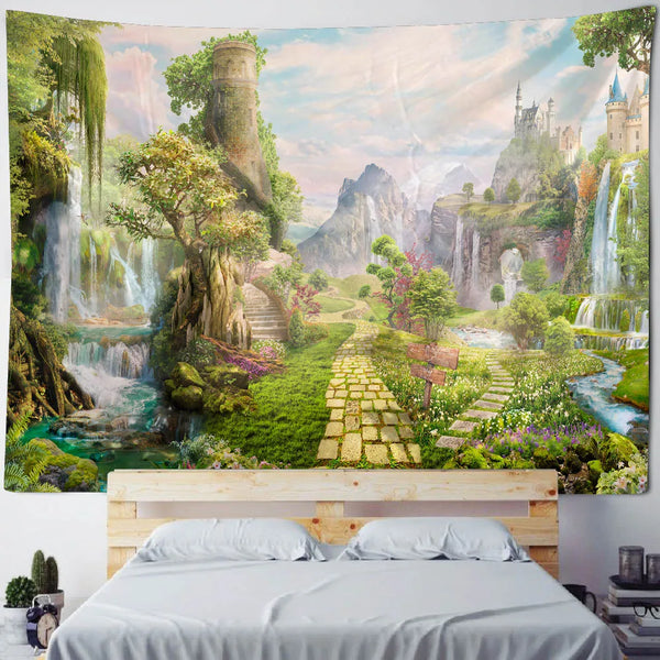 Fairytale Castle Tapestry-ToShay.org