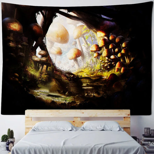 Mushroom Art Tapestry-ToShay.org