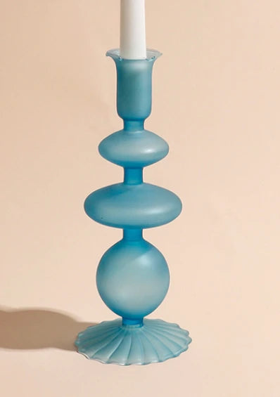 Glass Coloured Candlesticks-ToShay.org