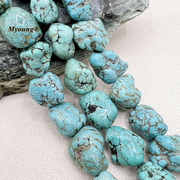 Blue Turquoise Nugget Beads-ToShay.org