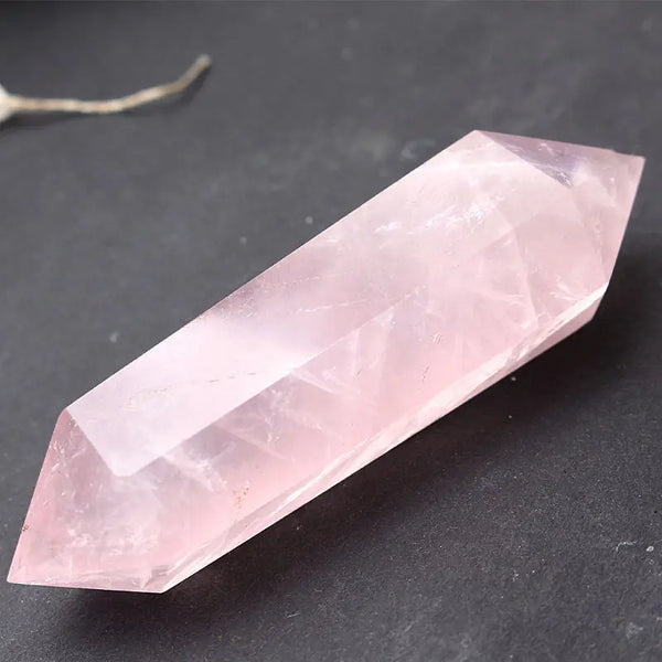 Pink Rose Quartz Double Point-ToShay.org