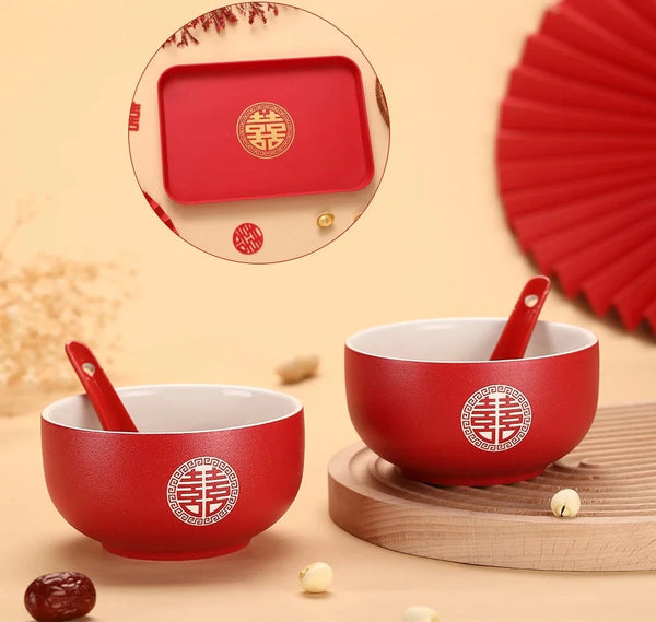 Red Ceramic Tea Bowls-ToShay.org