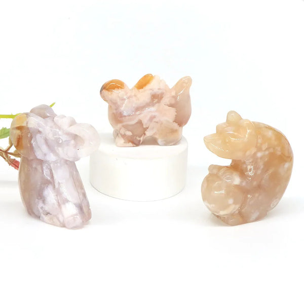 Pink Blossom Agate Animals-ToShay.org