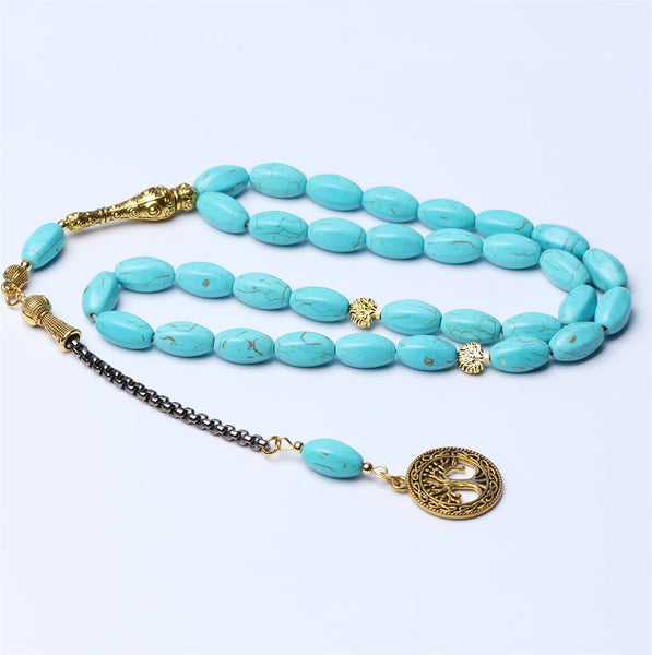 Blue Turquoise Prayer Beads-ToShay.org