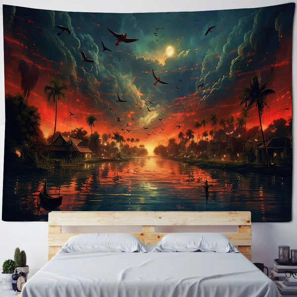 Seaside Sunset Tapestry-ToShay.org