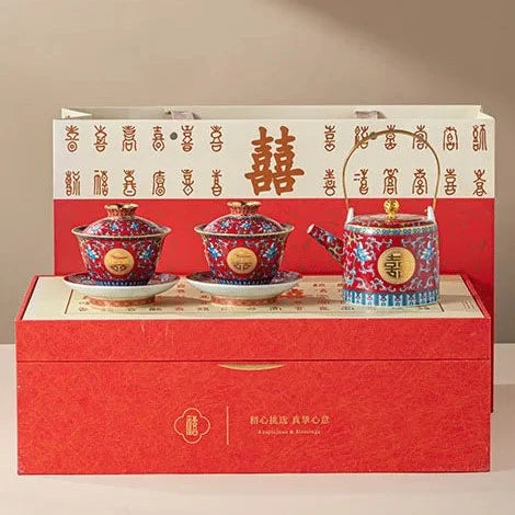 Red Ceramic Tea Sets-ToShay.org