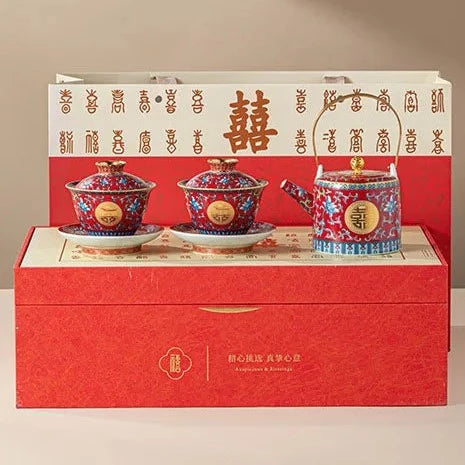 Red Ceramic Tea Sets-ToShay.org