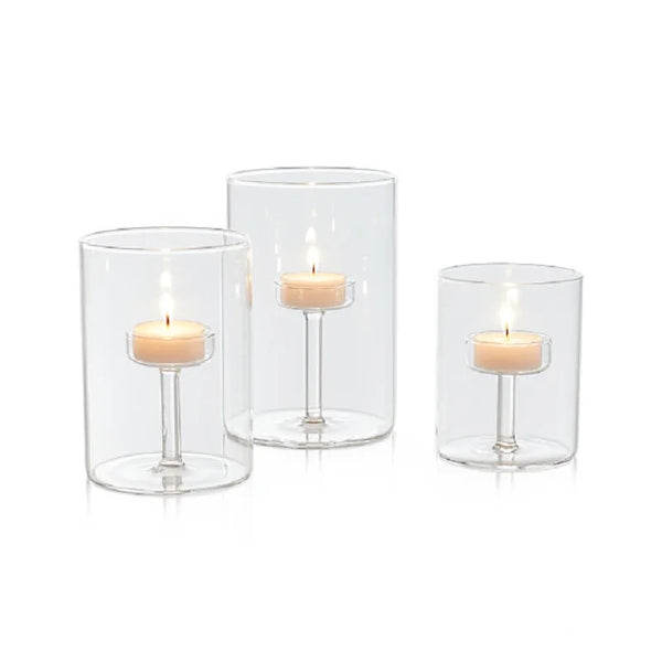 Clear Glass Tealight Holder-ToShay.org